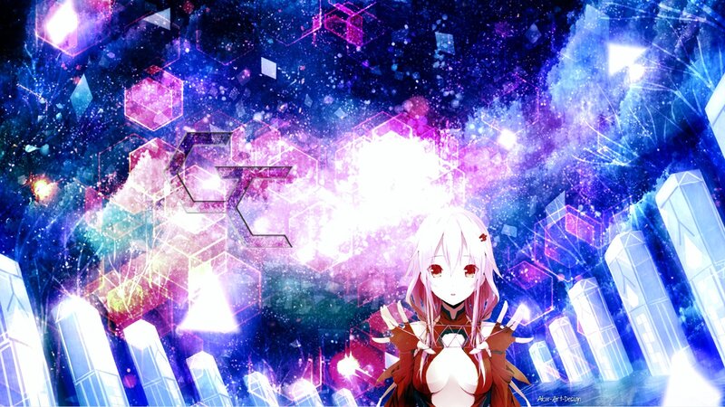 anime girl in crystal world