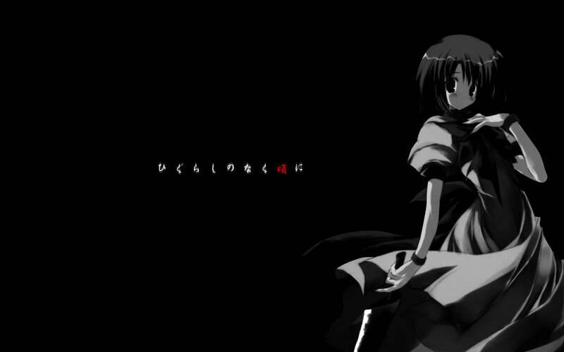 anime girl in dark dress