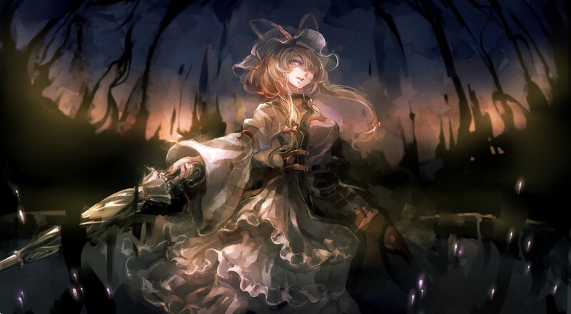 Anime Girl in Dark Forest — Brown