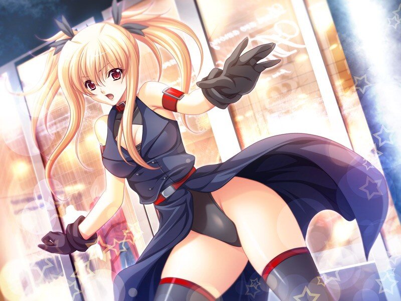 anime girl in dark outfit
