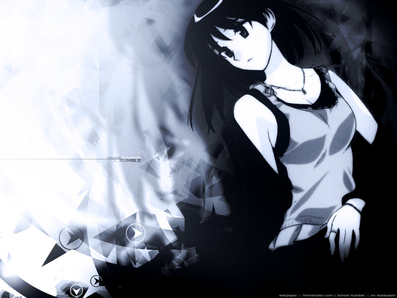 Anime Girl in Dark Room — Black, Dramatic