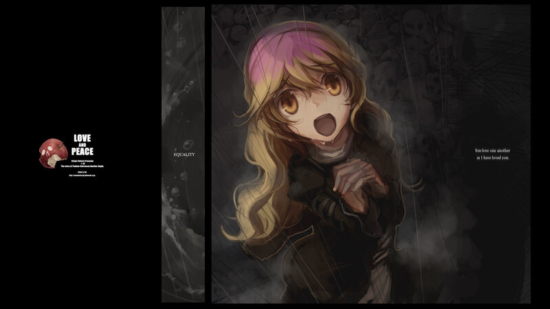anime girl in dark scene