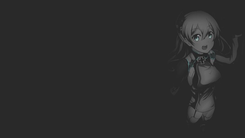 Anime Girl in Dark Setting — Black, Dramatic, Night