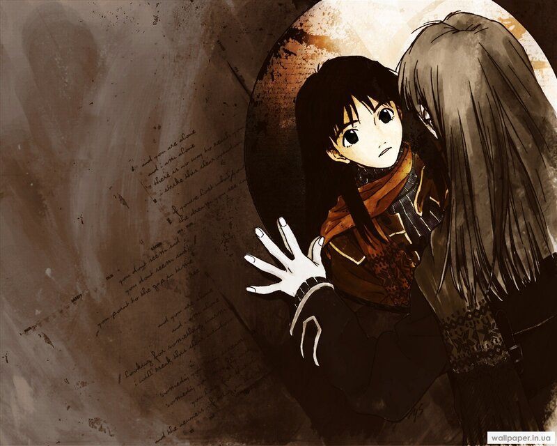 anime girl in dark tunnel