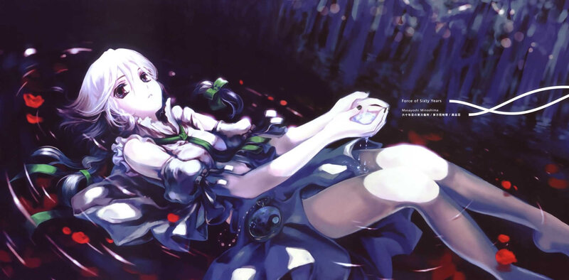 Anime girl in dark water