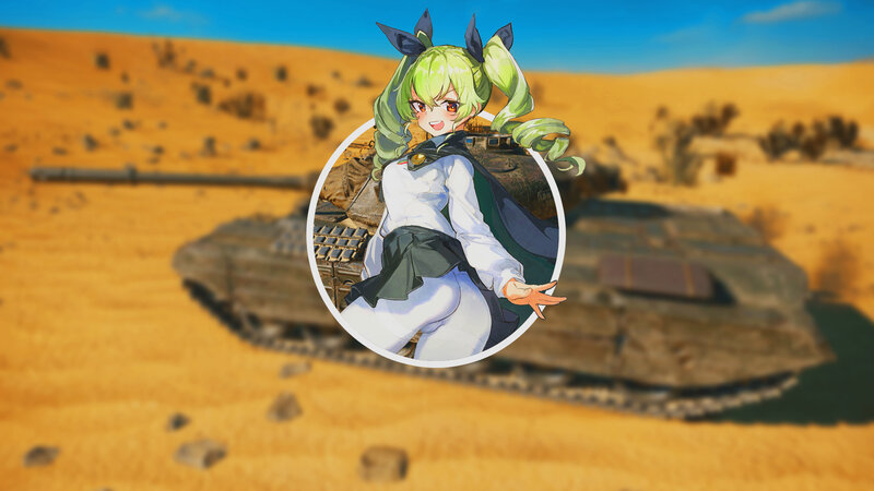 Anime Girl in Desert — Green