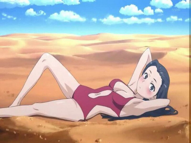 Anime Girl in Desert — Orange