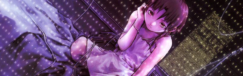 Anime Girl in Digital Space — Purple, Dramatic