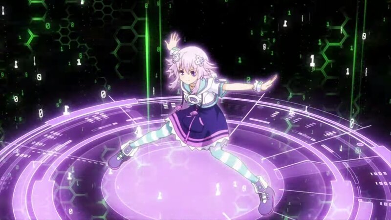 Anime Girl in Digital Space — Purple