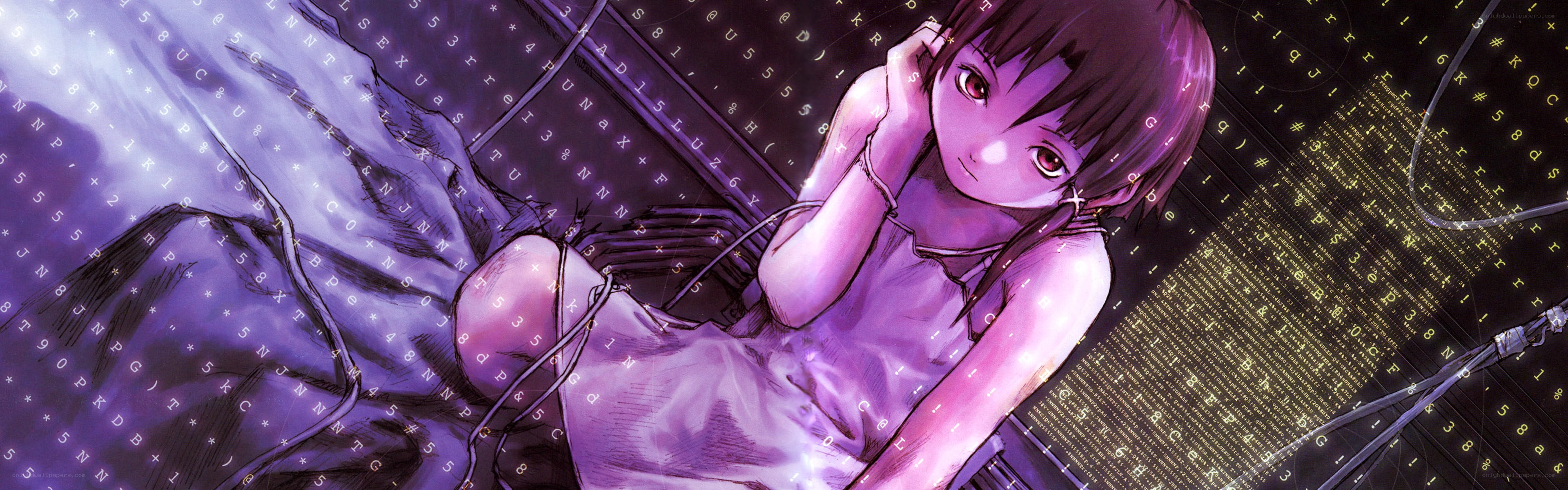 anime girl in digital world