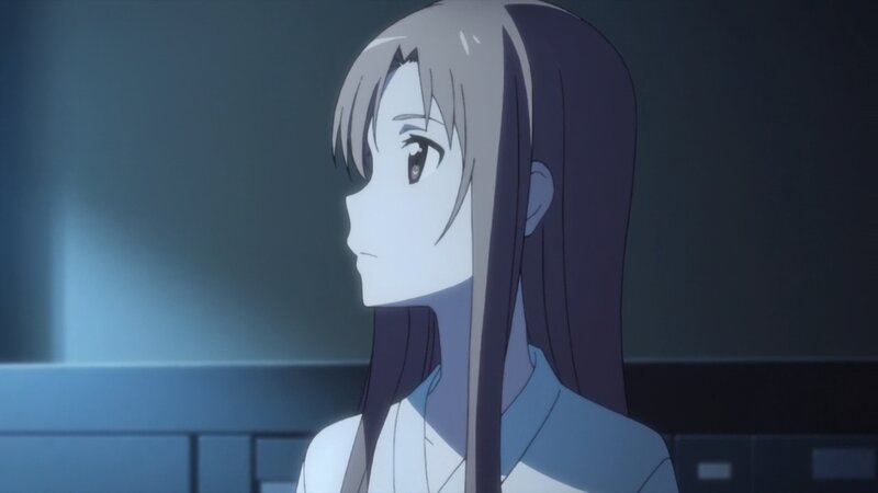 anime girl in dim light