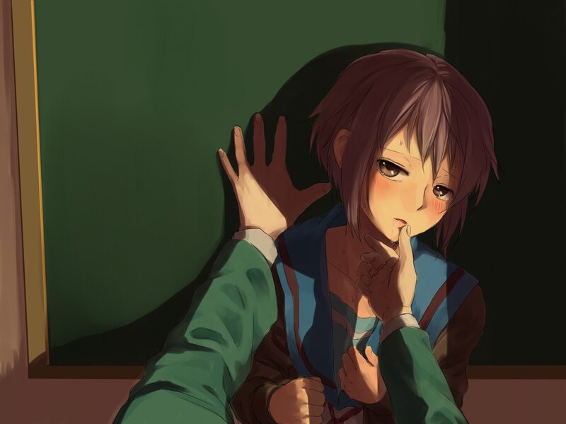 Anime girl in distress
