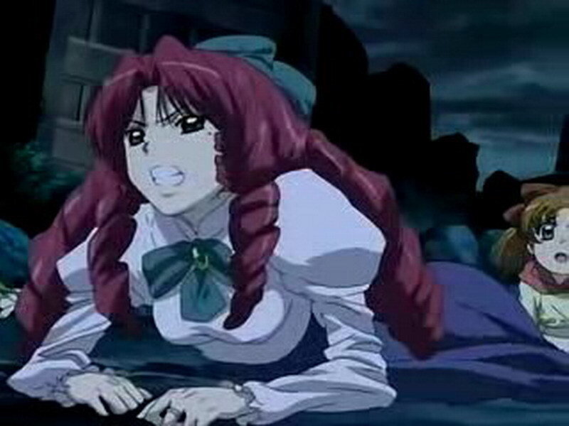 Anime girl in distress