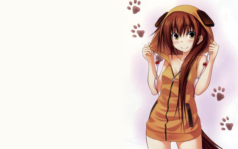 anime girl in dog costume