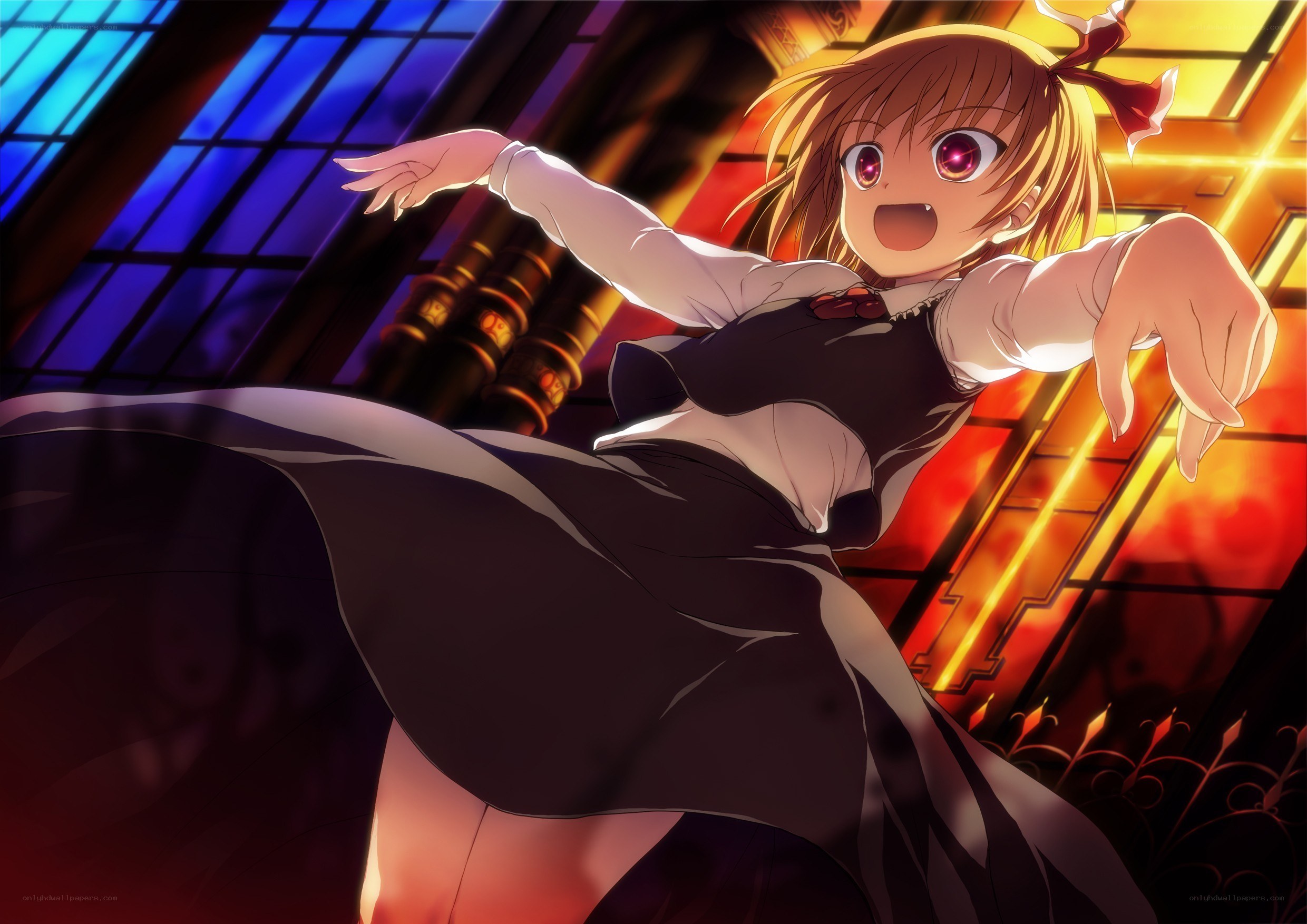 anime girl in dramatic pose