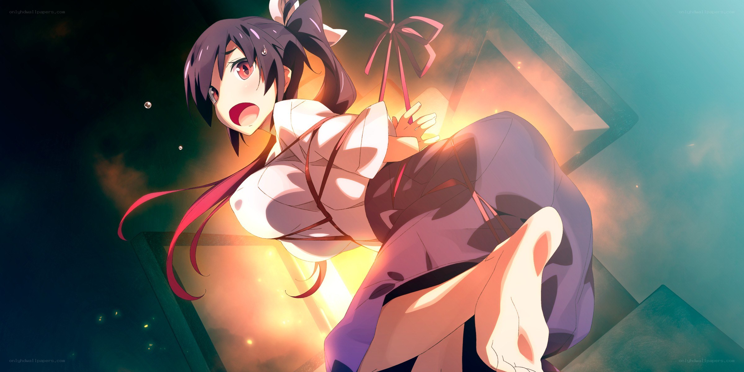 anime girl in dramatic pose