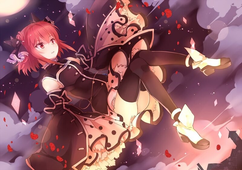 anime girl in dramatic pose