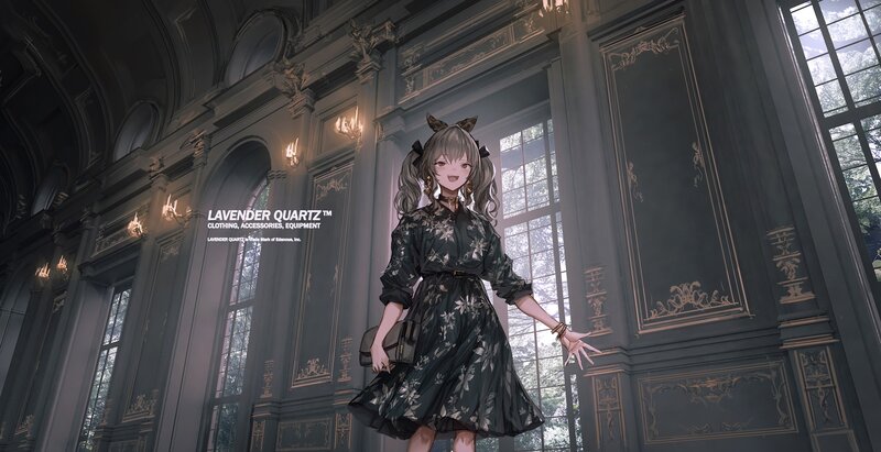 Anime Girl in Dress — Black, Dramatic, Digital Art, Handbag