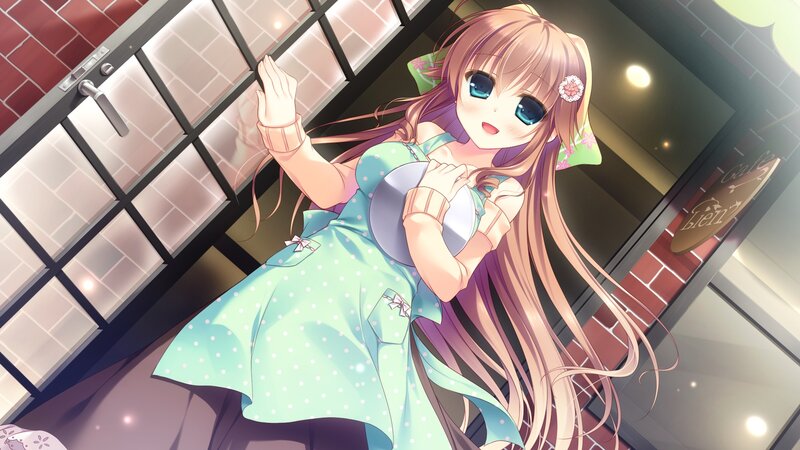 Anime Girl in Dress — Blue, Calm, Night