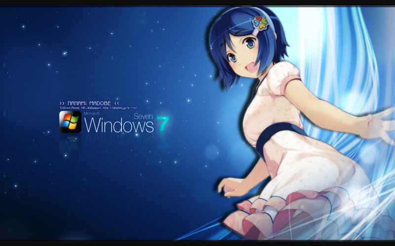 Anime Girl in Dress — Blue, Playful, Night