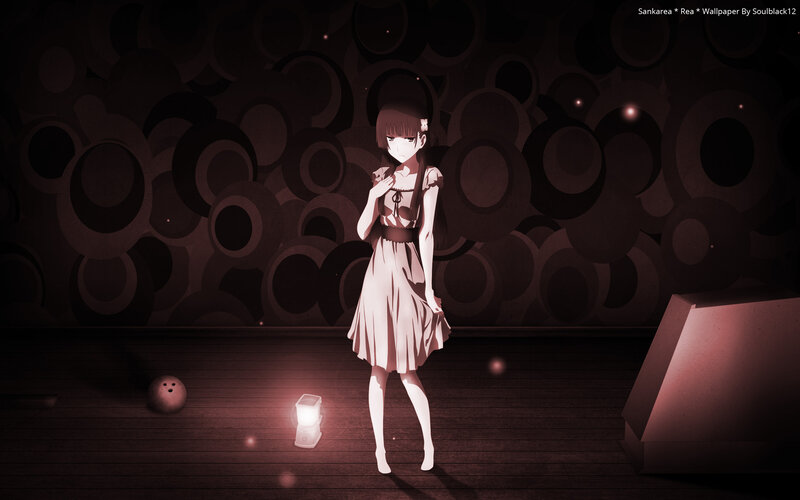 Anime Girl in Dress — Brown, Dramatic, Night