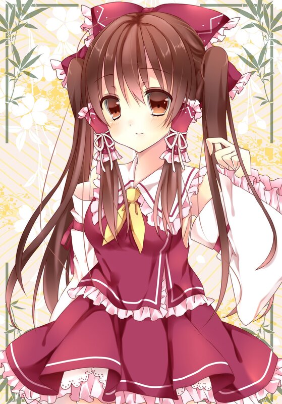 Anime Girl in Dress — Maroon