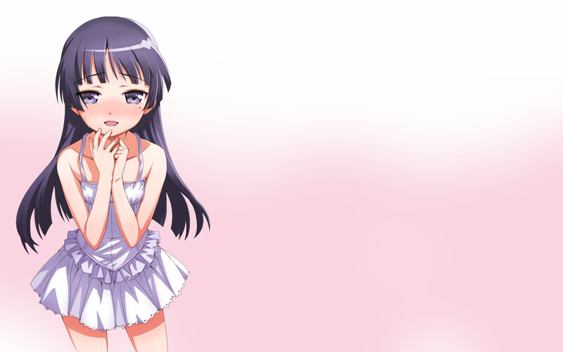 Anime Girl in Dress — Pink, Calm