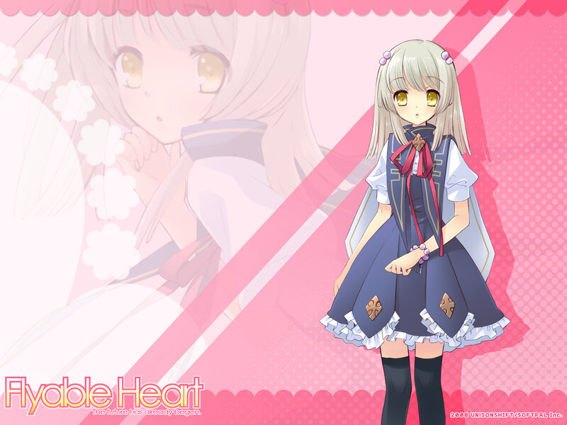 Anime Girl in Dress — Pink, Cheerful