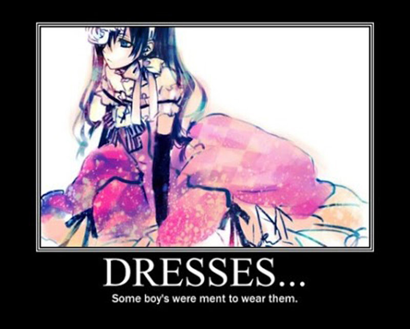 Anime Girl in Dress — Pink, Dramatic, Text