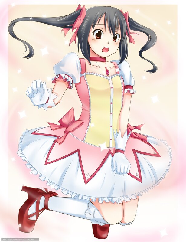 Anime Girl in Dress — Pink, Playful, Bows