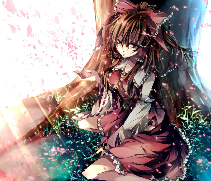 Anime Girl in Dress — Pink, Serene