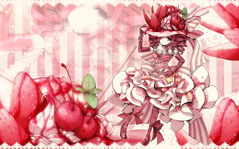 Anime Girl in Dress — Pink, Sweet