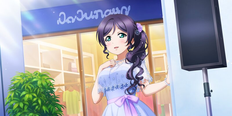 Anime Girl in Dress — Purple, Bright