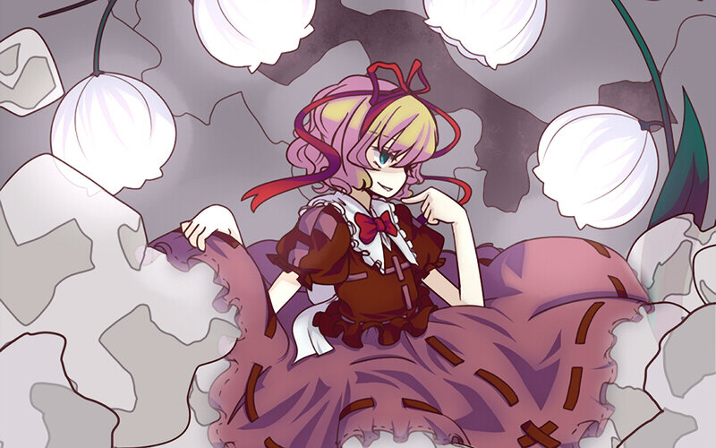 Anime Girl in Dress — Purple, Calm