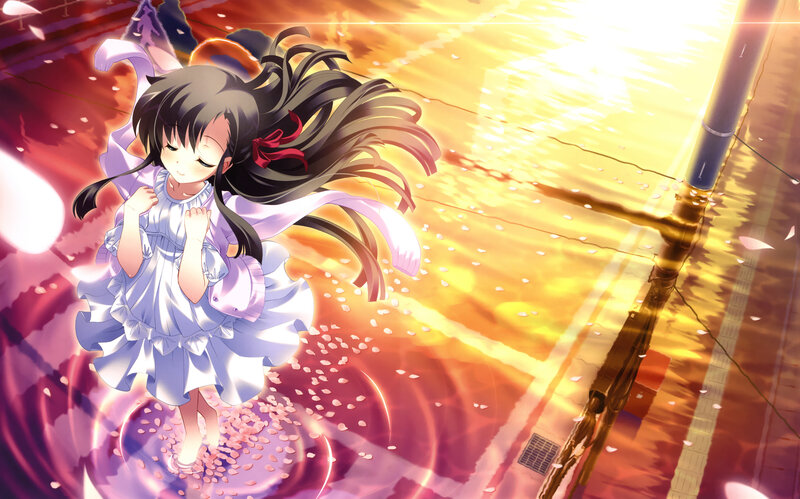 Anime Girl in Dress — Purple, Dramatic