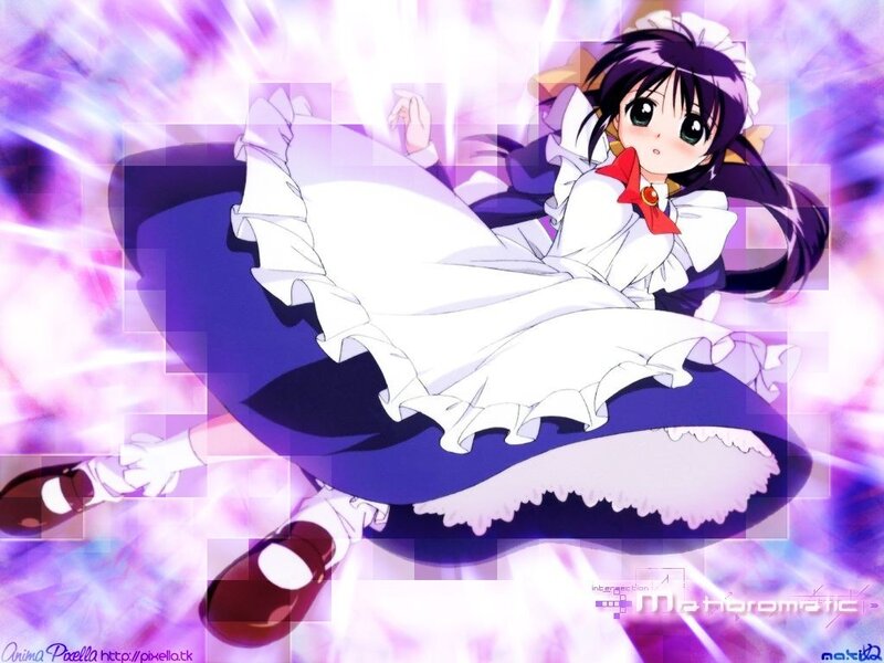 Anime Girl in Dress — Purple, Dynamic, Skirt