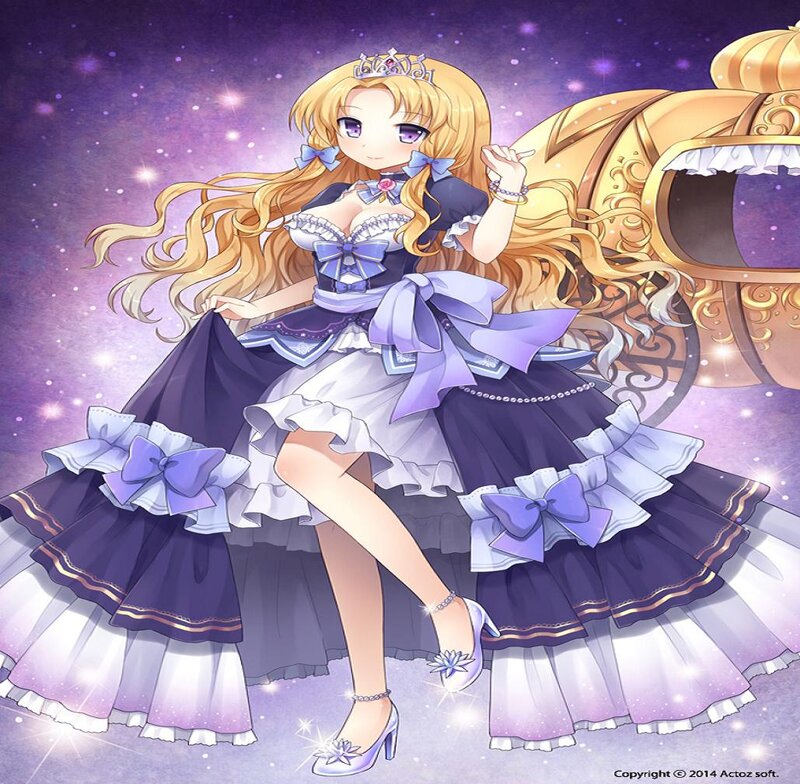 Anime Girl in Dress — Purple, Magical