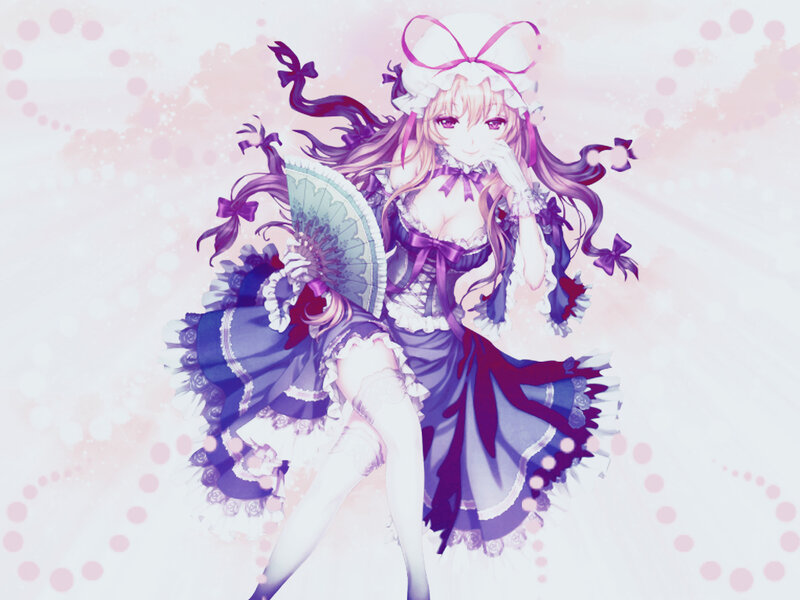 Anime Girl in Dress — Purple, Playful
