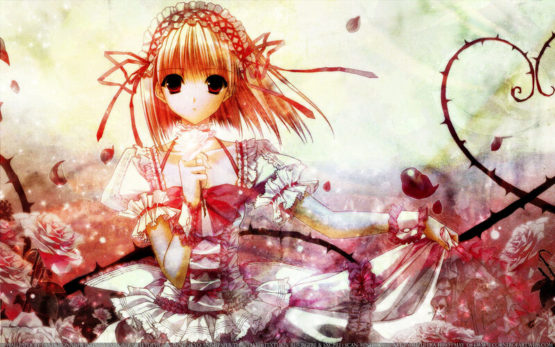 Anime Girl in Dress — Red