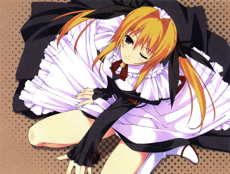 Anime Girl in Dress — White, Calm, Manga