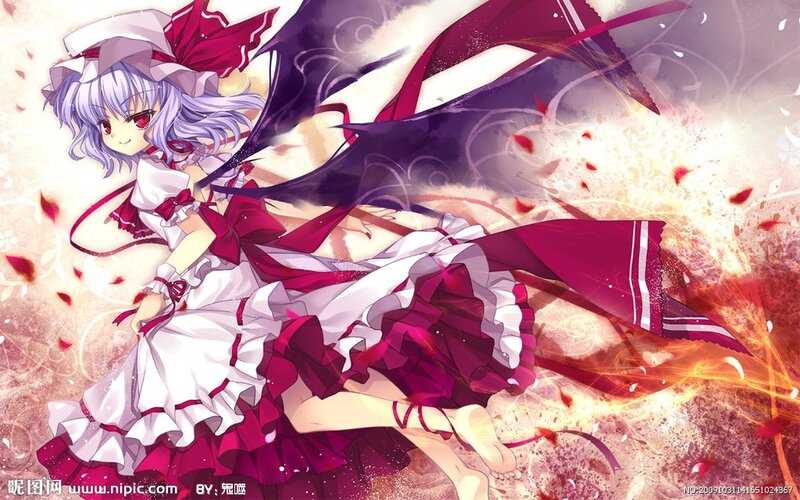 Anime Girl in Dress — White, Dramatic, Wings