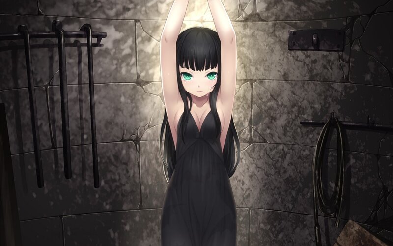 anime girl in dungeon