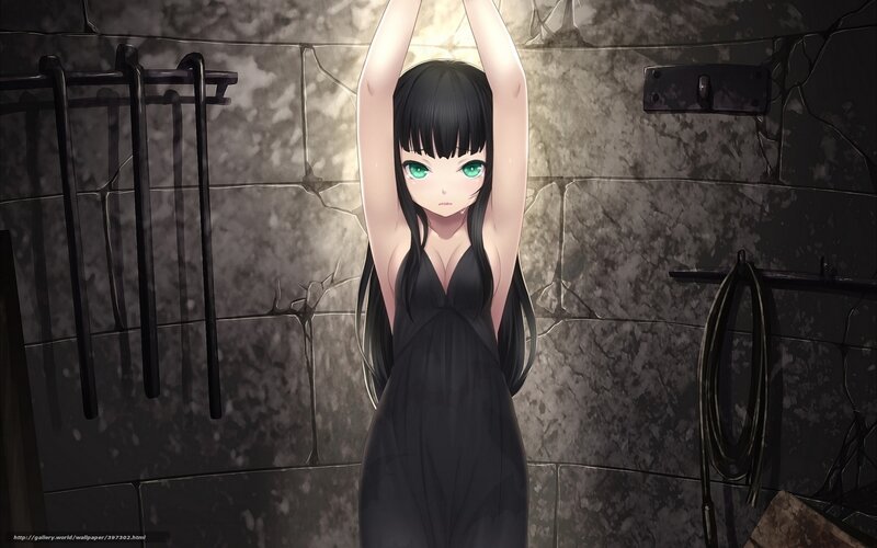 Anime girl in dungeon