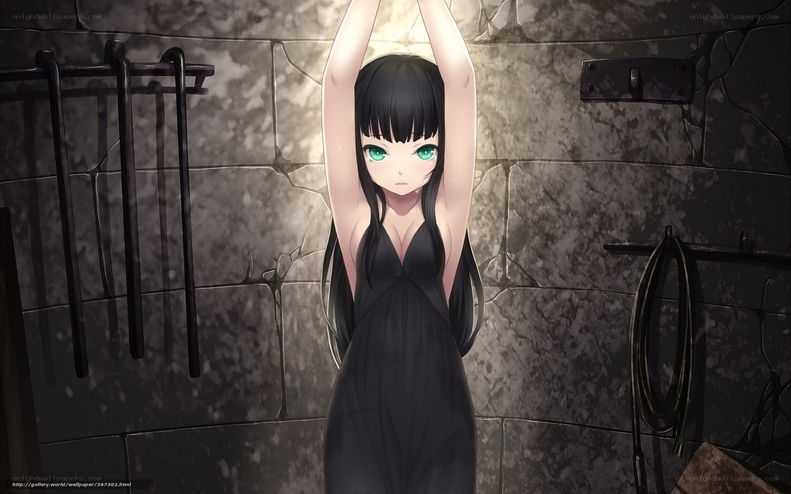 Anime girl in dungeon