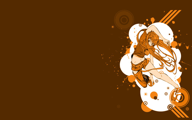 anime girl in dynamic pose