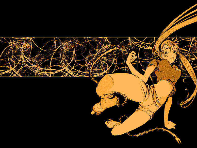 anime girl in dynamic pose