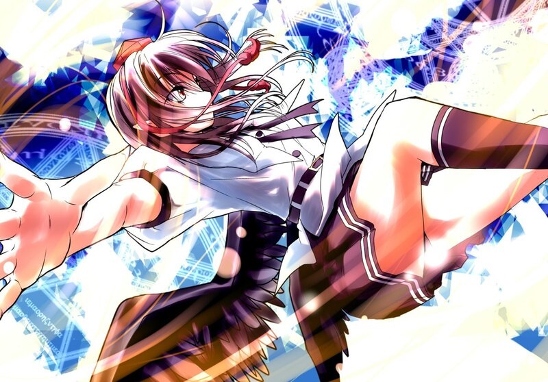 anime girl in dynamic pose
