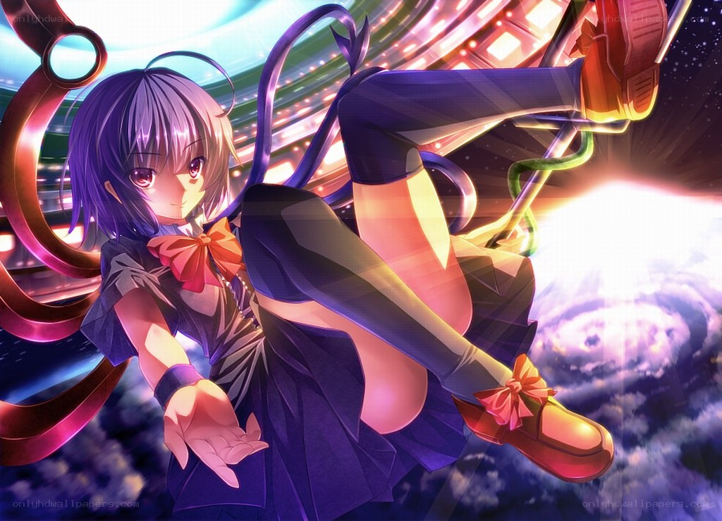 anime girl in dynamic pose