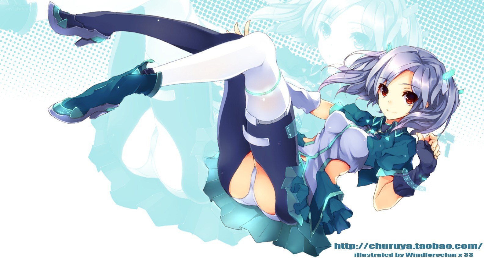 anime girl in dynamic pose