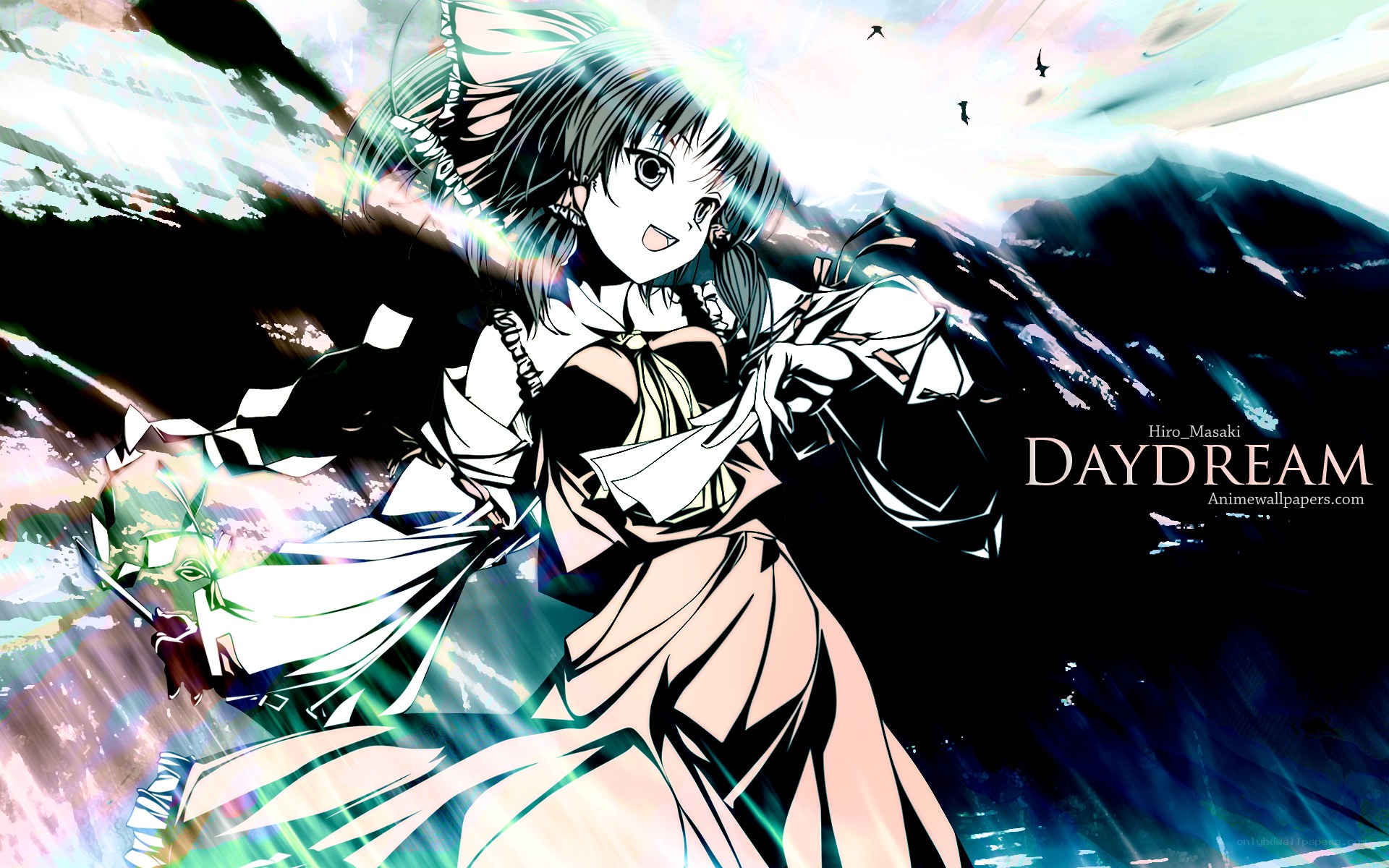 Anime girl in dynamic pose